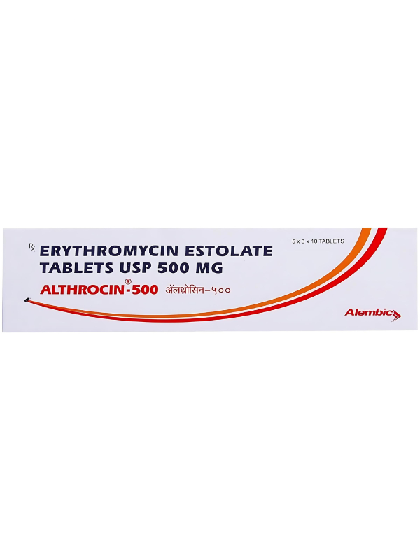 IVM_1089_01 Althrocin 500mg Tablet (Erythromycin) - Broad-Spectrum Antibiotic