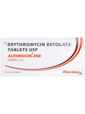 Althrocin 250mg Tablet (Erythromycin) - Antibiotic for Bacterial Infections