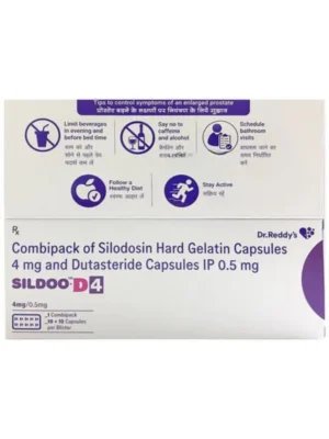 Sildoo D4 4 mg/0.5 mg Capsule (Silodosin /Dutasteride)