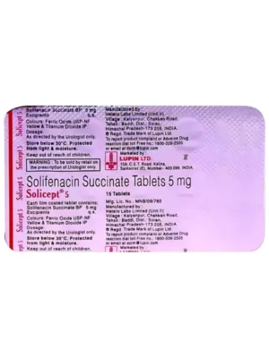 Solicept 5 mg Tablet (Solifenacin 5 mg)