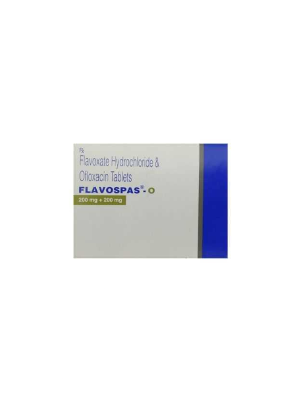 IVM_169_01 Flavospas O 400 mg Tablet (Ofloxacin 200 mg/ Flavoxate 200 mg)