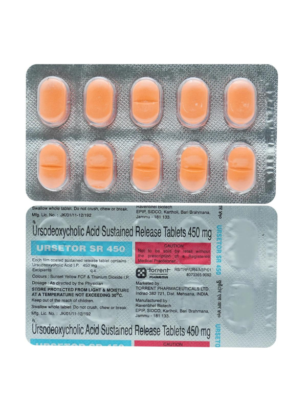 IVM_171_01 Ursetor SR 450 mg Tablet (Ursodeoxycholic 450)