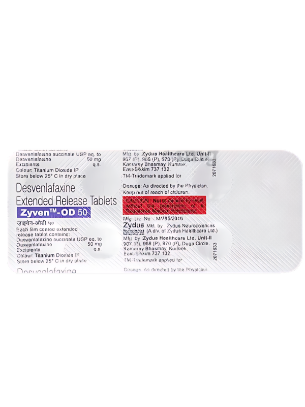 IVM_618_01 Zyven-OD 50 Tablet ER - Desvenlafaxine | Extended Release Antidepressant