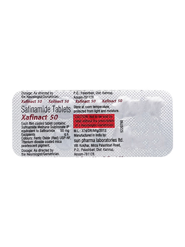 IVM_623_01 Xafinact 50 Tablet - Safinamide | Parkinson's Disease Treatment