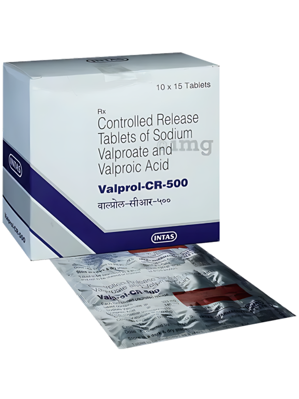 IVM_629_01 Valprol-CR 500 Tablet - Sodium Valproate & Valproic Acid | Anti-Epileptic Treatment
