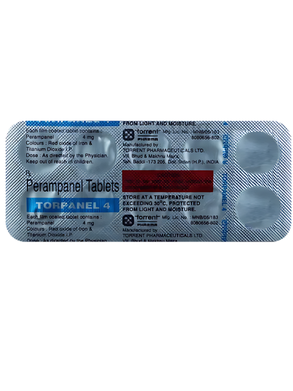 IVM_637_01 Torpanel 4 Tablet - Perampanel | Anti-Epileptic Treatment for Seizures