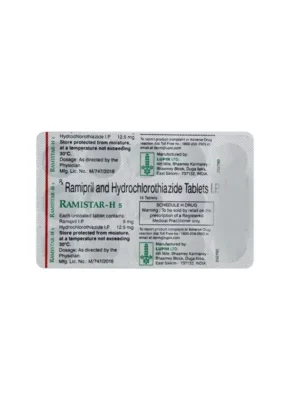 Ramistar-H Tablet (Ramipril and Hydrochlorothiazide)