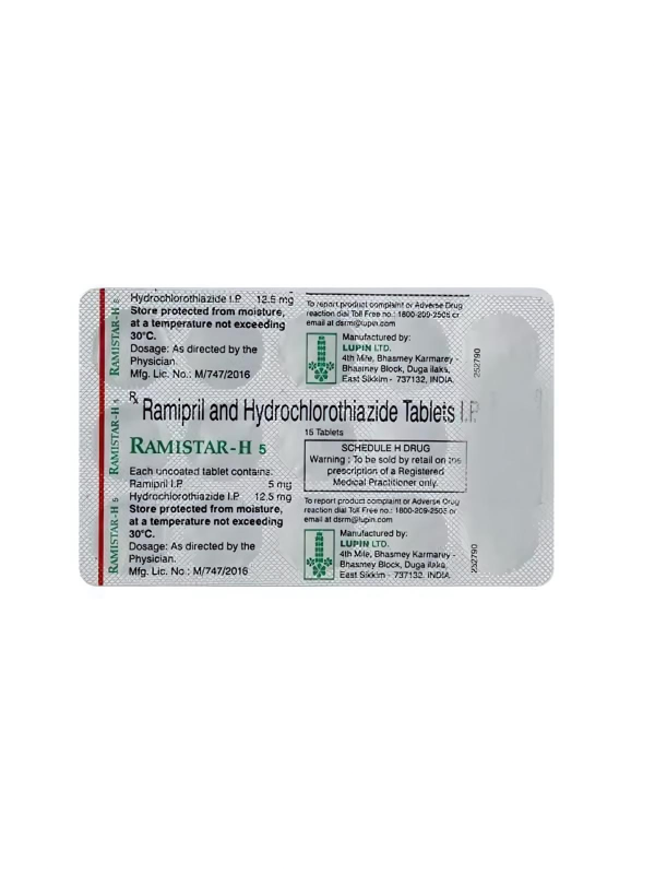 IVM_974_01 Ramistar-H Tablet (Ramipril and Hydrochlorothiazide)