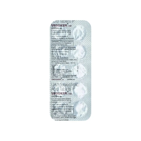 Ursokem 150 Tablet (Ursodeoxycholic Acid 150 mg)