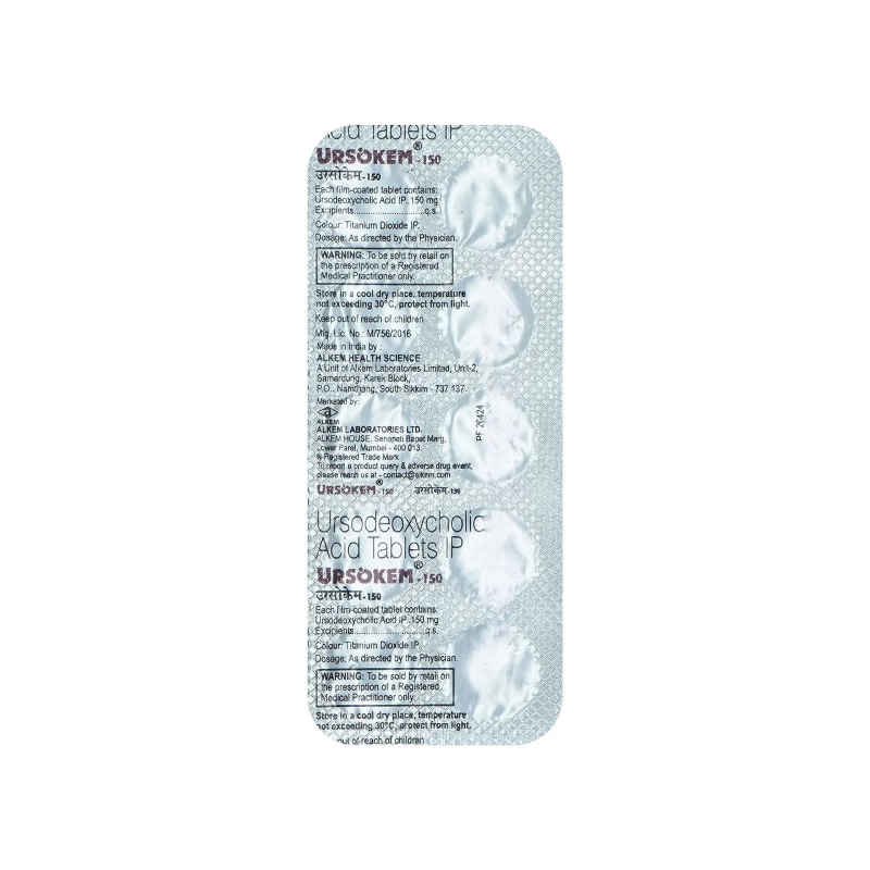 Ursokem 150 Tablet (Ursodeoxycholic Acid 150 mg)