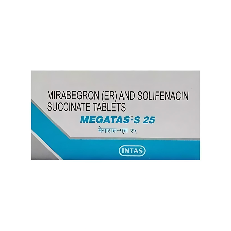 Megatas 25 mg Tablet (Mirabegron 25 mg)