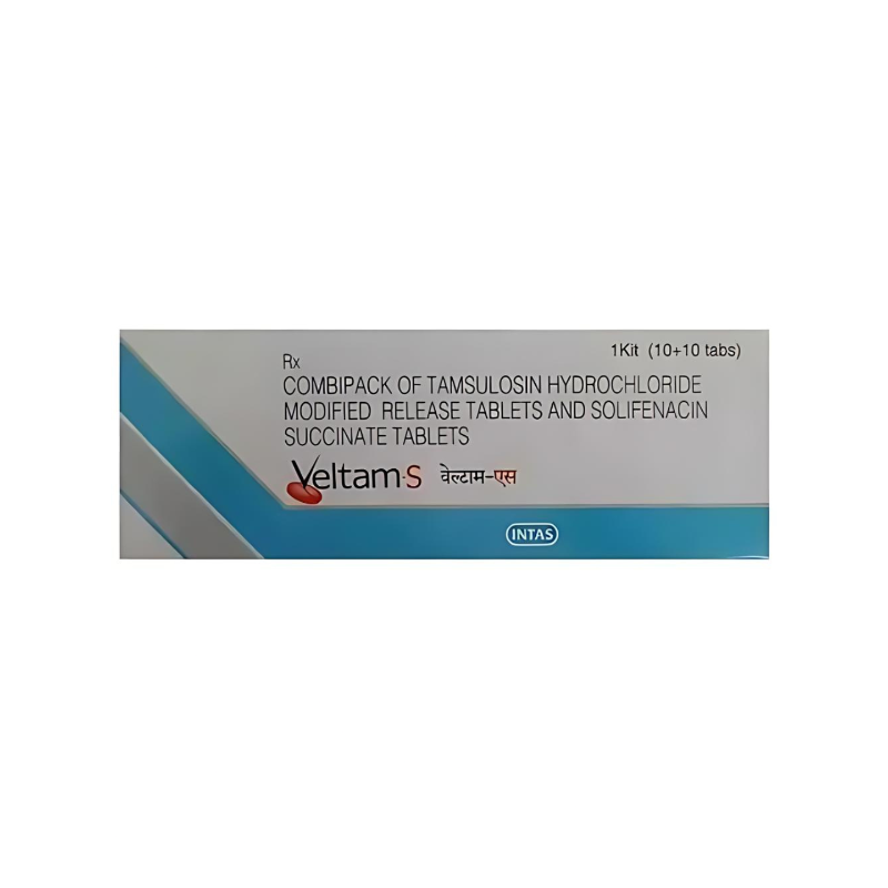 Veltam S Combipack Tablet (Tamsulosin 0.4 mg/Solifenacin 5 mg)