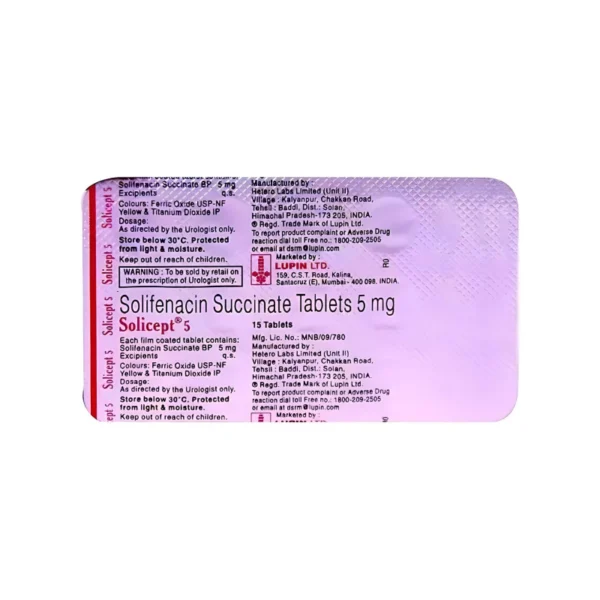 Solicept 5 mg Tablet (Solifenacin 5 mg)