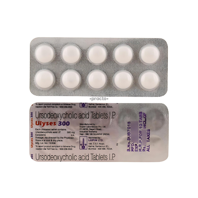 Ulyses 300 Tablet (Ursodeoxycholic Acid 300 mg)