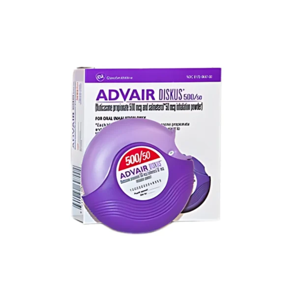 Round Purple Inhaler (Salmeterol/Fluticasone)