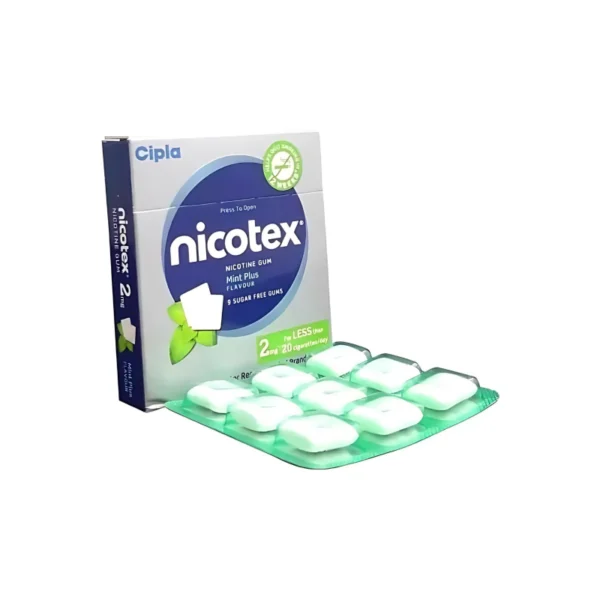 Nicotex Chewing Gums Mint Plus Sugar Free (Nicotine)
