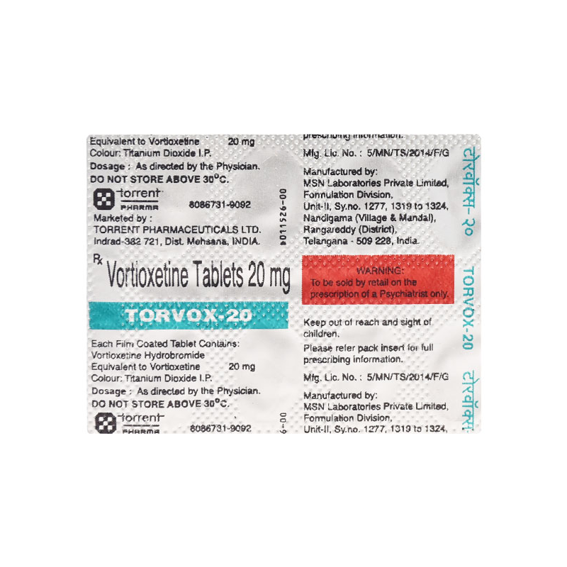 Torvox Tablet (Vortioxetine)