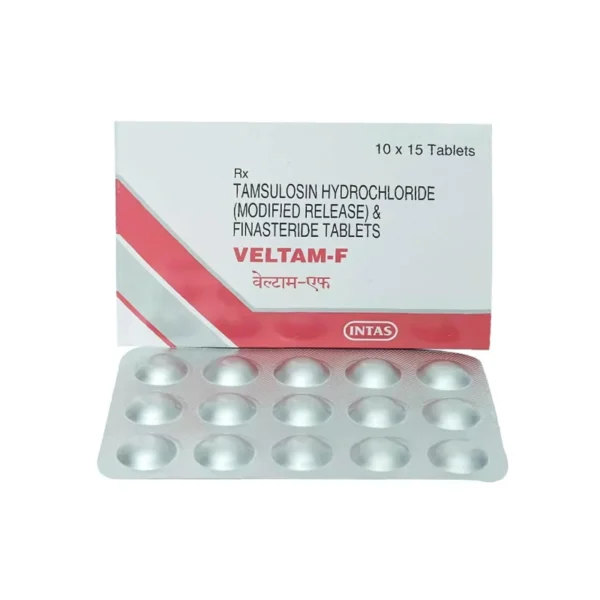 Veltam F Tablet (Tamsulosin 0.4 mg/Finasteride 5 mg)